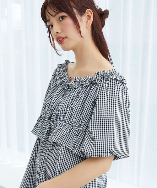 MAJESTIC LEGON（マジェスティックレゴン）の「マルチwayブラウスセットワンピース（ワンピース・レディース・ブラック系その他/ブルー/ブラック/アイボリー・MEDIUM/SMALL）」の13枚目の写真