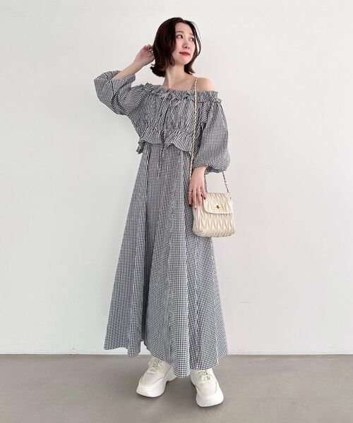 MAJESTIC LEGON（マジェスティックレゴン）の「マルチwayブラウスセットワンピース（ワンピース・レディース・ブラック系その他/ブルー/ブラック/アイボリー・MEDIUM/SMALL）」の15枚目の写真