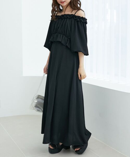 MAJESTIC LEGON（マジェスティックレゴン）の「マルチwayブラウスセットワンピース（ワンピース・レディース・ブラック系その他/ブルー/ブラック/アイボリー・MEDIUM/SMALL）」の19枚目の写真