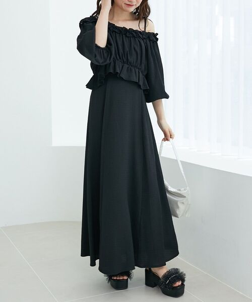 MAJESTIC LEGON（マジェスティックレゴン）の「マルチwayブラウスセットワンピース（ワンピース・レディース・ブラック系その他/ブルー/ブラック/アイボリー・MEDIUM/SMALL）」の20枚目の写真