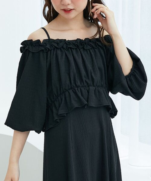 MAJESTIC LEGON（マジェスティックレゴン）の「マルチwayブラウスセットワンピース（ワンピース・レディース・ブラック系その他/ブルー/ブラック/アイボリー・MEDIUM/SMALL）」の22枚目の写真