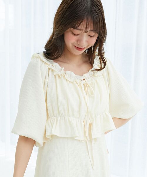 MAJESTIC LEGON（マジェスティックレゴン）の「マルチwayブラウスセットワンピース（ワンピース・レディース・ブラック系その他/ブルー/ブラック/アイボリー・MEDIUM/SMALL）」の8枚目の写真