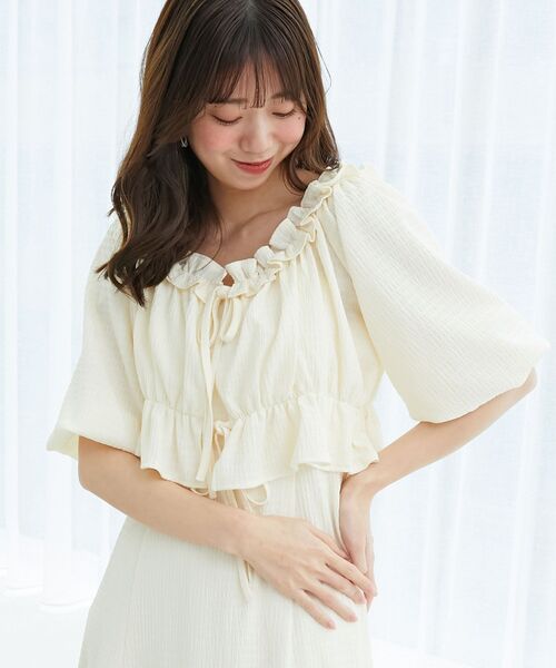 MAJESTIC LEGON（マジェスティックレゴン）の「マルチwayブラウスセットワンピース（ワンピース・レディース・ブラック系その他/ブルー/ブラック/アイボリー・MEDIUM/SMALL）」の9枚目の写真