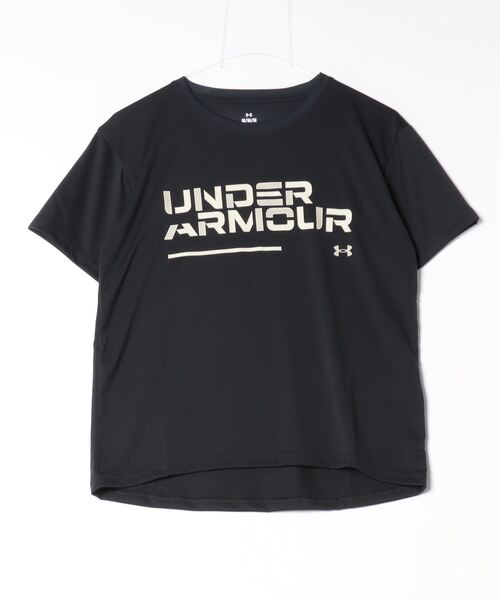 UNDER ARMOUR（アンダーアーマー）の「アンダーアーマー  UAテック クロップ ショートスリーブTシャツ（Tシャツ/カットソー・レディース・ブラック/サーモンピンク/ホワイト・S/M/L/XL）」の3枚目の写真