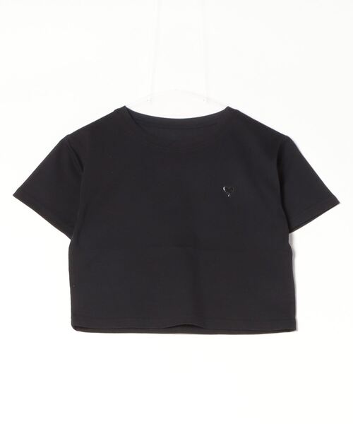 セール】ショート丈ハート箔プリントTシャツ（Tシャツ