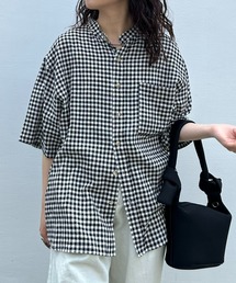 CIAOPANIC TYPY | ウォッシャブルリネンレーヨン半袖バンドカラーシャツ(シャツ/ブラウス)