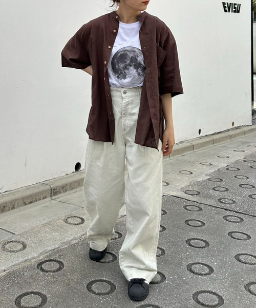 Theory 22SS 完売 ウォッシャブル バンドカラー シャツブラウス Theory 22SS ウォッシャブル バンドカラー シャツブラウス