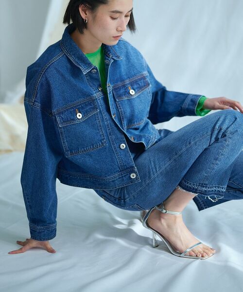 GALLEST（ギャレスト）の「◆ストレートデニムパンツ（デニムパンツ・レディース・チャコールグレー/ネイビー/アイボリー・38/36/40）」の4枚目の写真