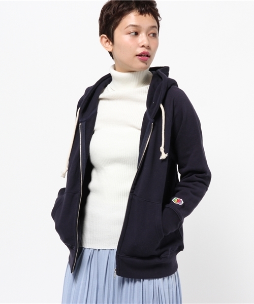 FRUIT OF THE LOOM（フルーツオブザルーム）の「【FRUIT OF THE LOOM×CIAOPANIC TYPY】フルーツコラボジップパーカ（パーカー・レディース・グレー/ホワイト/ネイビー・FREE）」の3枚目の写真