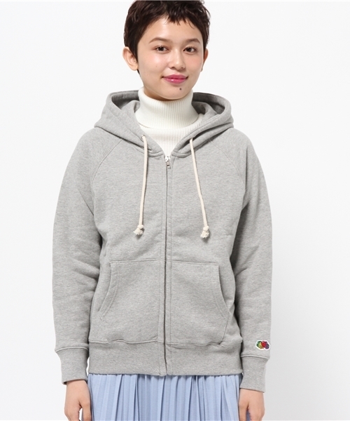 FRUIT OF THE LOOM（フルーツオブザルーム）の「【FRUIT OF THE LOOM×CIAOPANIC TYPY】フルーツコラボジップパーカ（パーカー・レディース・グレー/ホワイト/ネイビー・FREE）」の4枚目の写真