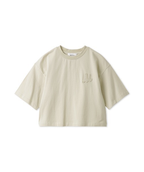 ミラオーウェン　ショート丈アップリケTシャツ　新品タグ付き USAGI ONLINE・ZOZO限定】ショート丈アップリケTシャツ