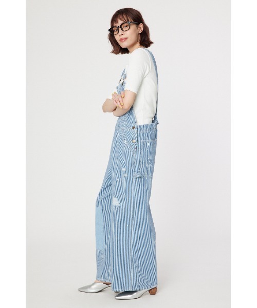 RODEO CROWNS WIDE BOWL（ロデオクラウンズワイドボウル）の「ヴィンテージライク オーバーオール（つなぎ/オールインワン・レディース・ブルー系その他3/ブルー・FREE）」の4枚目の写真