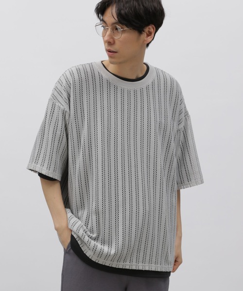 LAKOLE（ラコレ）の「【2枚セット】レースアンサンブルカットソー / 114249（Tシャツ/カットソー・メンズ・ライトグレー/ブラック/ブルー・MEDIUM/LARGE/X-LARGE）」の5枚目の写真