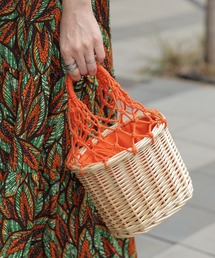 LEPSIM | ウィローマクラメコンビバッグ　112998(かごバッグ)