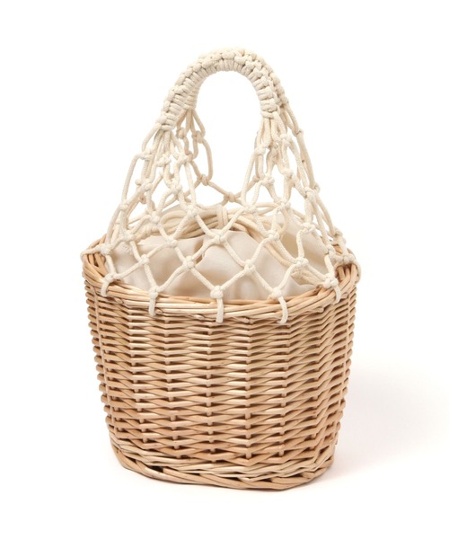 LEPSIM（レプシィム）の「ウィローマクラメコンビバッグ　112998（かごバッグ・レディース・オレンジ/アイボリー・ONE SIZE）」の17枚目の写真