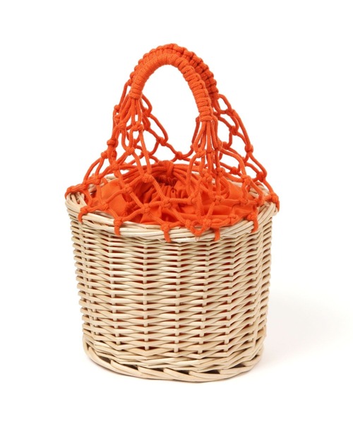 LEPSIM（レプシィム）の「ウィローマクラメコンビバッグ　112998（かごバッグ・レディース・オレンジ/アイボリー・ONE SIZE）」の18枚目の写真