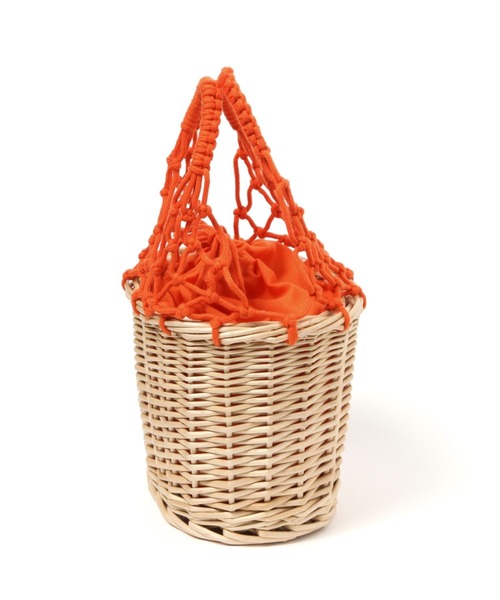 LEPSIM（レプシィム）の「ウィローマクラメコンビバッグ　112998（かごバッグ・レディース・オレンジ/アイボリー・ONE SIZE）」の19枚目の写真