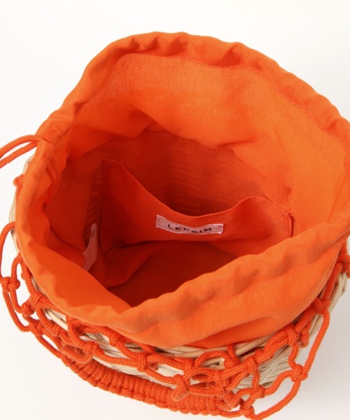 LEPSIM（レプシィム）の「ウィローマクラメコンビバッグ　112998（かごバッグ・レディース・オレンジ/アイボリー・ONE SIZE）」の13枚目の写真