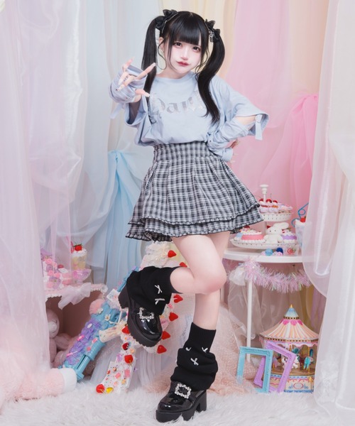 ♡ Hauls ハウルズ デニムミニスカート ティアードフリル ♡ Hauls ハウルズ デニムミニスカート ティアードフリル