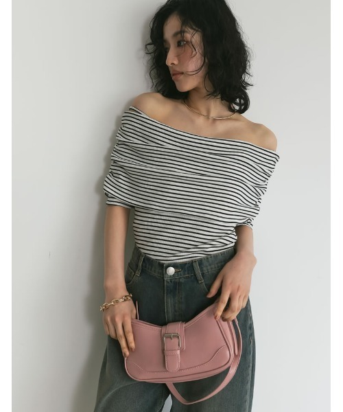 Re:EDIT（リエディ）の「[2024 SUMMER COLLECTION][森カンナさん着用]バックルベルトデザインハンドバッグ（ショルダーバッグ・レディース・シルバー/ピンク/キャメル/ホワイト/ブラック・FREE）」の16枚目の写真