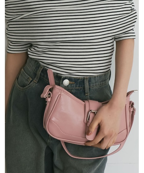 Re:EDIT（リエディ）の「[2024 SUMMER COLLECTION][森カンナさん着用]バックルベルトデザインハンドバッグ（ショルダーバッグ・レディース・シルバー/ピンク/キャメル/ホワイト/ブラック・FREE）」の17枚目の写真