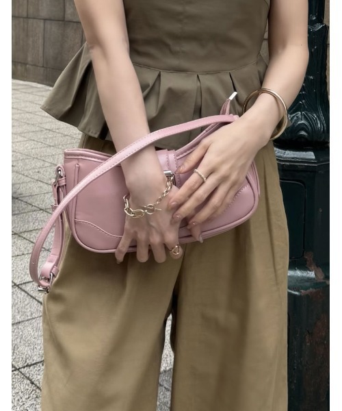 Re:EDIT（リエディ）の「[2024 SUMMER COLLECTION][森カンナさん着用]バックルベルトデザインハンドバッグ（ショルダーバッグ・レディース・シルバー/ピンク/キャメル/ホワイト/ブラック・FREE）」の20枚目の写真