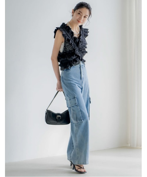 Re:EDIT（リエディ）の「[2024 SUMMER COLLECTION][森カンナさん着用]バックルベルトデザインハンドバッグ（ショルダーバッグ・レディース・シルバー/ピンク/キャメル/ホワイト/ブラック・FREE）」の10枚目の写真