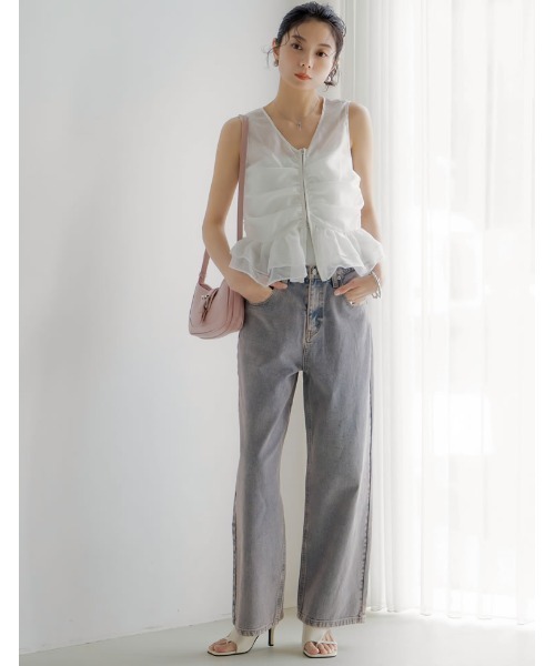 Re:EDIT（リエディ）の「[2024 SUMMER COLLECTION][森カンナさん着用]バックルベルトデザインハンドバッグ（ショルダーバッグ・レディース・シルバー/ピンク/キャメル/ホワイト/ブラック・FREE）」の21枚目の写真