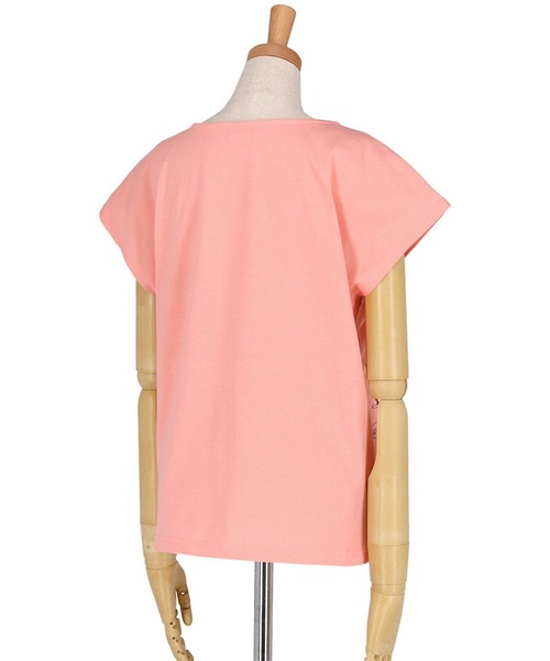 tsumori chisato SLEEP（ツモリチサト スリープ）の「ルームウェア　トップス　3分袖（Tシャツ/カットソー・レディース・ピンク/ライトグリーン/アイボリー・M/L）」の4枚目の写真