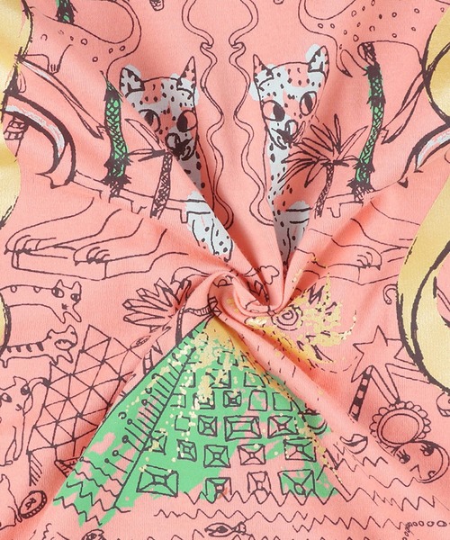 tsumori chisato SLEEP（ツモリチサト スリープ）の「ルームウェア　トップス　3分袖（Tシャツ/カットソー・レディース・ピンク/ライトグリーン/アイボリー・M/L）」の5枚目の写真