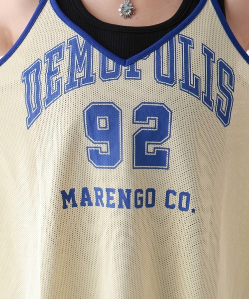 repipi armario(レピピ アルマリオ)の「メッシュロゴオーバーキャミ(キャミソール・キッズ・イエロー/ホワイト/ブルー・LARGE/MEDIUM)」の7枚目の写真