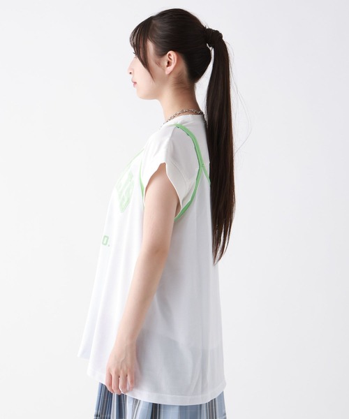 repipi armario(レピピ アルマリオ)の「メッシュロゴオーバーキャミ(キャミソール・キッズ・イエロー/ホワイト/ブルー・LARGE/MEDIUM)」の11枚目の写真