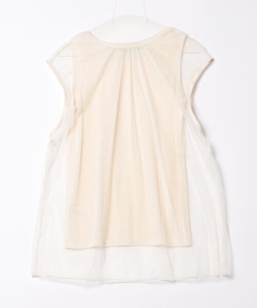 Re:EDIT(リエディ)の「レイヤードチュールタンクトップ(タンクトップ・レディース・アイボリー/ブラック・LARGE/MEDIUM)」の18枚目の写真