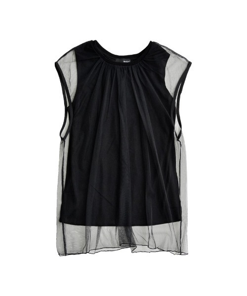 Re:EDIT(リエディ)の「レイヤードチュールタンクトップ(タンクトップ・レディース・アイボリー/ブラック・LARGE/MEDIUM)」の16枚目の写真