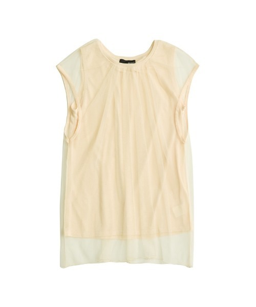 Re:EDIT(リエディ)の「レイヤードチュールタンクトップ(タンクトップ・レディース・アイボリー/ブラック・LARGE/MEDIUM)」の17枚目の写真