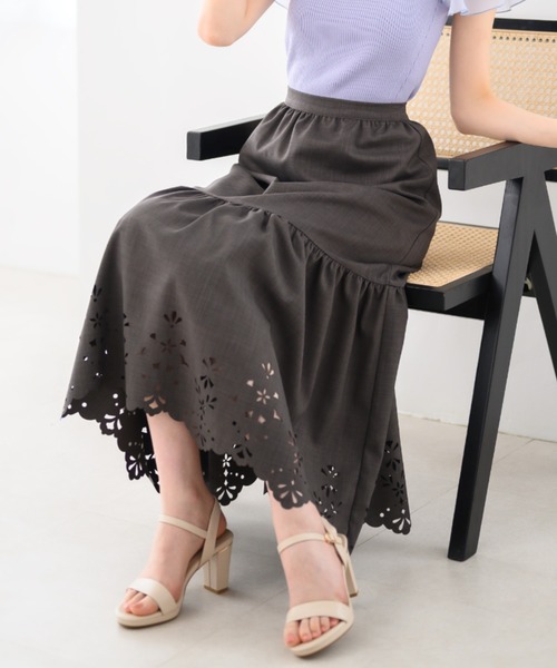 セール】ヒートカット裾切替スカート/MM427205（スカート）｜MISCH