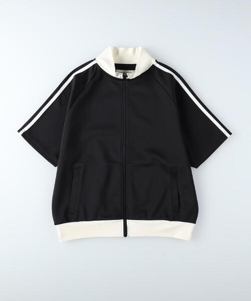 Right-on(ライトオン)の「Other(ソノタ)半袖トラックジャケット(カーディガン/ボレロ・レディース・ブラック/オフホワイト・M/L)」の15枚目の写真