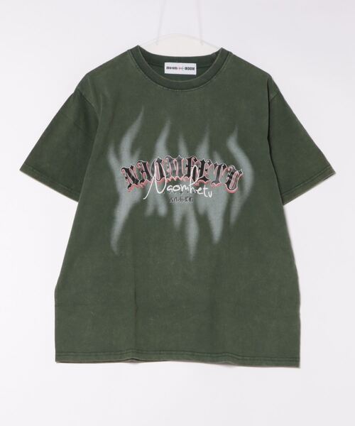 HOOK（フック）の「HOOK -select-　英字プリントウォッシュビッグTEE (SS)（Tシャツ/カットソー・メンズ・ダークグリーン/グレー・M/L/XL）」の17枚目の写真