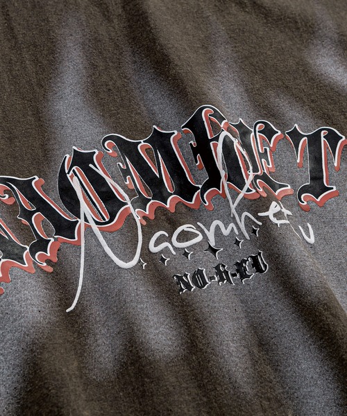 HOOK（フック）の「HOOK -select-　英字プリントウォッシュビッグTEE (SS)（Tシャツ/カットソー・メンズ・ダークグリーン/グレー・M/L/XL）」の10枚目の写真