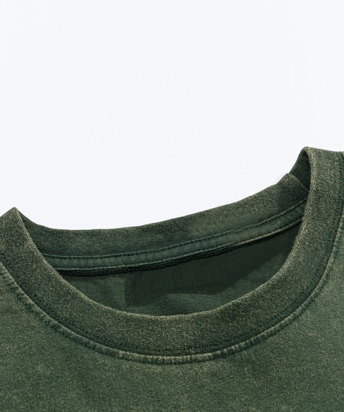 HOOK（フック）の「HOOK -select-　英字プリントウォッシュビッグTEE (SS)（Tシャツ/カットソー・メンズ・ダークグリーン/グレー・M/L/XL）」の16枚目の写真