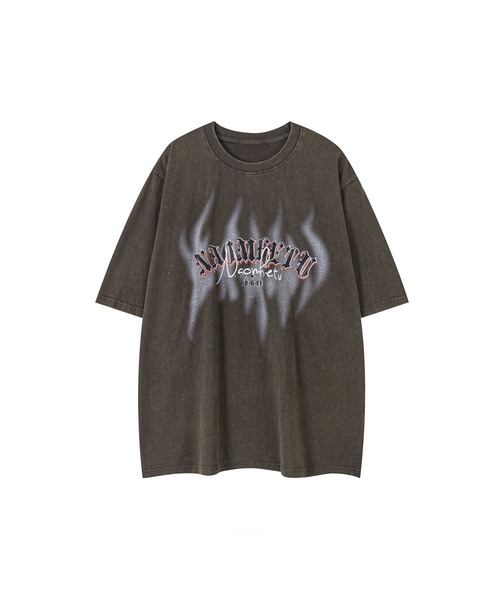 HOOK（フック）の「HOOK -select-　英字プリントウォッシュビッグTEE (SS)（Tシャツ/カットソー・メンズ・ダークグリーン/グレー・M/L/XL）」の6枚目の写真