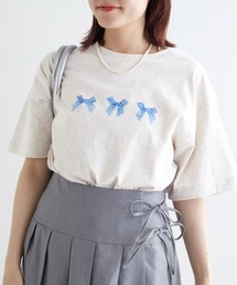 w closet | リボンプリントTEE(Tシャツ/カットソー)