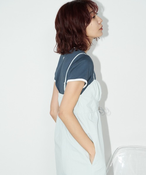 HOLIDAY ピンク レイヤードワンピース FRONT ZIP BUSTIER LAYERED ONEPIECE 3CODE !! #フロントzip