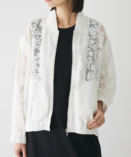 2WAY レースブルゾン（ブルゾン）｜AnriettMusee（アンリエットミュゼ）