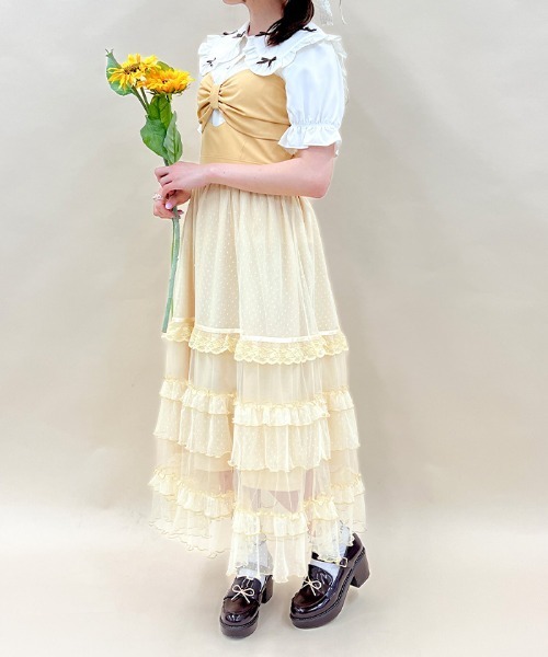 axes femme POETIQUE リボンデザインチュールワンピース axes femme POETIQUE（アクシーズファムポエティック）の