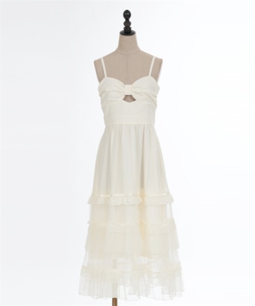 axes femme POETIQUE リボンデザインチュールワンピース リボンデザインチュールワンピース | outlet | axes femme
