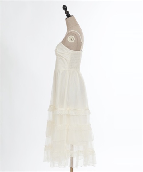 axes femme POETIQUE（アクシーズファムポエティック）の「リボンデザインチュールワンピース（ワンピース・レディース・ブラック/ラベンダー/キナリ/イエロー・MEDIUM）」の7枚目の写真