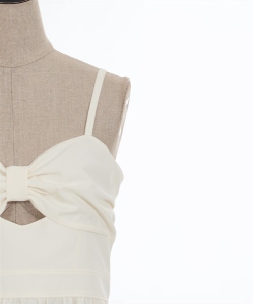 axes femme POETIQUE（アクシーズファムポエティック）の「リボンデザインチュールワンピース（ワンピース・レディース・ブラック/ラベンダー/キナリ/イエロー・MEDIUM）」の13枚目の写真