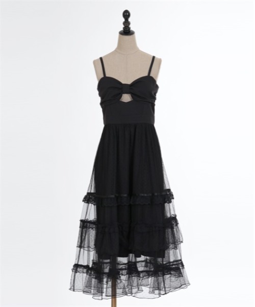 axes femme POETIQUE リボンデザインチュールワンピース axes femme POETIQUE（アクシーズファムポエティック）の