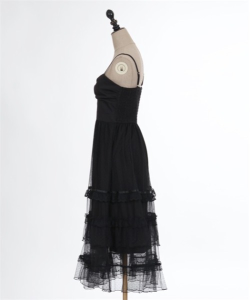 axes femme POETIQUE（アクシーズファムポエティック）の「リボンデザインチュールワンピース（ワンピース・レディース・ブラック/ラベンダー/キナリ/イエロー・MEDIUM）」の15枚目の写真